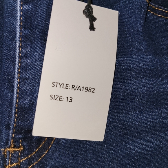 BAMBOO DEMIN SUPER SOFT FLARE STRETCH split hem size Juniors 13 - Picture 3 of 9